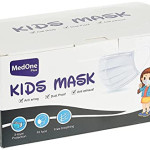 Beacien 50Pcs Disposable Face Mask For Kids Non-Woven 3Ply Solid Color Simple Half Face Cover Mask (White,50Pcs)