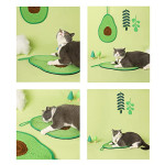  Cat Scratch Pad, Cat Play Horizontal Anti-Scratch Pad,Natural Durable Sisal Cat Scratch Mats with Lanyard for Walls or Floors, Protects Carpets and Sofas (avocado)