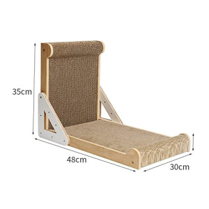  5 in 1 Cat Scratcher Board,Cat Scratcher Lounge,Cardboard Cat Scratcher with Solid Wood FrameFurniture Protection, Play, Rest, Sleep and Claws Grinding