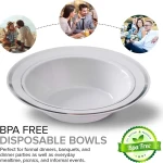 Rosymoment Premium Quality Plastic Dinner Bowl 7 Inch Set Size 10 X 4 X 19