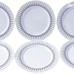 Rosymoment Premium Quality Plastic Dinner Plate 10-Inch, Set Of 10 Pieces, Light-Weight 48Grams