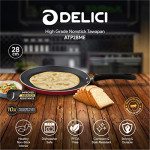 DELICI ATP28ME with White spatter Coating Non-Stick Tawa Pan, 28 cm