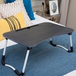 Foldable Laptop Table, Portable Standing Bed Desk, Breakfast Serving Bed Tray, Notebook Computer Stand Reading