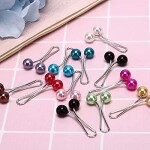 12pcs Muslim Hijab Clip Pins Ramadan Gift Simulated Pearl Women Girls Scarf Shawl Brooch Clip Hijab Buckles