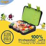 TM Lunch Box for kids Space Midnight Black Color for Kids| 4/6 Convertible Compartments BPA FREE LEAKPROOF Dishwasher Safe Back to