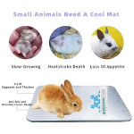  Hamster Cooling Pad, Ceramic Crystal Cooling Plate Pet Cooling Mat, Anti-bite Easy to Clean Ice Pad for Hamsters Rabbits (aluminum pad, Small (12 * 8cm,hamster))