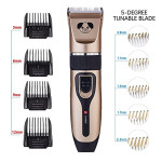  13 Pcs Dog Shaver Clippers, Low Noise Electric Cordless Dog Grooming Supplies, Kit with Scissors, Combs, Files, Nail Clippers and Spare cutter head for Dogs and Cats