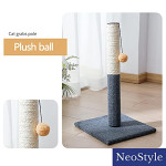  Cat Scratching Post for Indoor Cats,Cat Scratcher with Hanging Ball,Durable Cat Scratcher Pole with Sisal Rope,Cat Carpet Scratching and Kittens (Grey+ Beige)