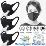 3pc Filter Multi Layer Reusable Msk, MyHarem M a s k/Anti Fog Face Msks/Washable Protective for Windproof Foggy Haze Pollution Respirato 