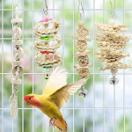  (7 Packs) of Bird Parrot Swing Chewing Toys,Natural Wood bird cage accessories, Cockatiels, Conures, Finches,Budgie,Macaws, Parrots, Love Birds