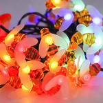 Solar Lights Outdoor Garden, 7 Meters 50 LED String Led light, Solar Bee Fairy Lights, 8 Flash Modes  Fence Yard Tree Patio Home Decor (Bee Colorful)