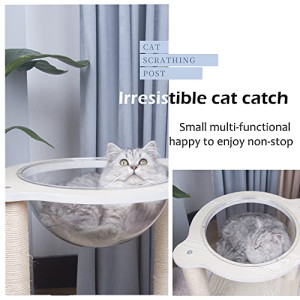  Cat Scratching Post Nest, Indoor Cat With Sisal Scratching Post Cat Tree, Kitten Toys Scratching Post Game Interactive (Space Capsule)