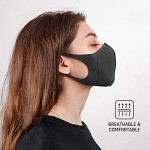 Reusable Face mask, Washable and face covering with breathable comfort loops. Unisex medium size - 99% Super protection.