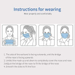 50pcs 3 Layer Disposable Face Mask for Kids / Children with Comfortable Ear loop and Nose clip