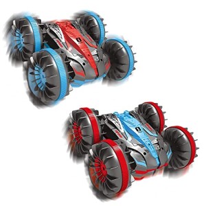 2.4GHZ Remote Control Amphibious Beetle Car Toys, 5CH with 360� Rotation and 4WD Inflatable Wheel Stunt RC Car for Kids and Adults