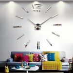 Modern frameless DIY wall clock, 3D wall Clock is perfect for your living room decor. Wall Clock Easy to Install Numbers Wall Clock for Home Office Decorations