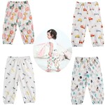 4 Pack Baby Girl Pants Set Cotton Toddler Girl Floral Print Knit Leggings Pull-On Pants Set