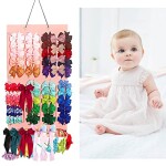 Headband Holder for Baby Girls, Hanging Storage Organizer Newborn Headbands, Hair Accessory Storage Display for Hairband Hair Bow Elastics Clip