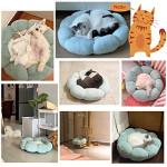  Plush Pet Bed, Cute Warm And Comfortable Sofa Pet Kennel, Thickened Non-Slip Soft Pet Bed For Dogs And Cats (Large, green)