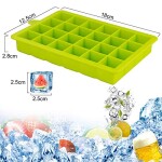 Ice Cube Trays 3 Pack, Top1Shop Silicone Ice Tray with Removable Lid Easy-Release Flexible Ice Cube Molds 24 Cubes per Tray for Cocktail, Whiskey, Baby Food, Chocolate, BPA Free