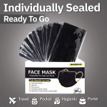 Black Disposable Face Mask 3 Layer Anti-Dust Earloops Protective Cover Mask