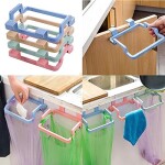 Bag Holder Organizer Garbage Hanging Cupboard Cabinet (Color: Green)