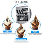 1200W Commercial Ice Cream Machine,Production volume: 16L-18/H,LCD Digital Display Ice Cream Maker,Shortage Alert,