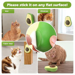  2PCS Avocado Catnip Wall Toys, Avocado Spinning Removable Catnip Balls, Cat Licking Edible Safe and Healthy Kitten Chew Wall Toys, Teeth Cleaning Cat Ball Toys