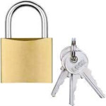 Golden Padlock With 3 Key (63mm)