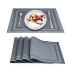 Placemats for Dining Table Set of 4, Heat Resistant Place Mats 30*45 cm