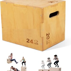 Wooden Plyo Box Exercise Plyometric Jump Box for Jumping | MF-0357-20x24x30 LARGE