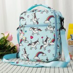 Lunch Bags Kids Insulated Lunch Boxes Bag Girls Boys, Stylish Food Grade Kids lunch boxes for Toddler Girls Boys School, Aqua Unicorn