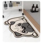 Bath Mat Rug-Diatomite Bathmat Non Slip Quick Dry