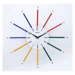 Orient Pencil Round Shape Wall Clock For Kids Room,Office Room