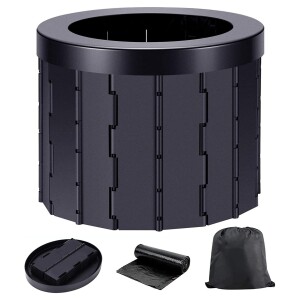 Toilet for Camping, Portable Potty for Adults, Porta Potty Travel Toilet Commode Bucket Toilet