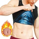 Men Sauna Sweat Zipper Vest for Weight Loss