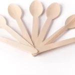 ROSYMOMENT Wood Cutlery Dessert Spoons Natural Alternative to Plastic, Disposable Spoon 16 cm 50 Pieces Set 1 X 100 IN CARTON