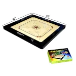 Leostar Carrom Board with Coins & Striker, Size-42x42-Inch