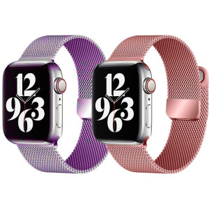 [set of 2] YOMNA Magnetic Metal Milanese Loop Band Compatible