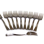 Rosymoment plastic fork 20 pieces set sliver