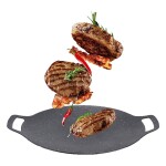 Korean BBQ Grill Pan with Nonstick 6-Layer Coating,13" Round Aluminum Non-stick Stove Top Grilling Grill