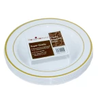 Rosymoment Plastic Bowl Set Of 10 Pieces, Gold