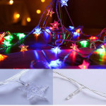 Multicolor Star Fairy String Lights 2Mtr 20 LEDs AA Battery Powered LED String Lights for Christmas EID Ramadan