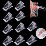 10 Pieces Nail Tips Clip Nail Gel Quick Building Set DIY Manicure Plastic Nail Art Tips Extension Kit