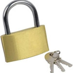 Golden Padlock With 3 Key (63mm)