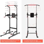 Power Tower Chin Up Bar Push Pull Up Knee Raise - CRT-8401