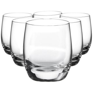 Hand Blown Italian Style Crystal Glasses Cups, 6 pcs Highball Glasses,288ml