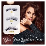 Dual Magnetic Eyelashes Tweezer Set,3D Natural Magnets False Eyelashes,24P/1Pair