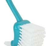 Cleano Dish Washing Brush Handle & Ergo-Grip Blue-White, Dish Brush Flexible Ergonomic Design With Hanging Hole