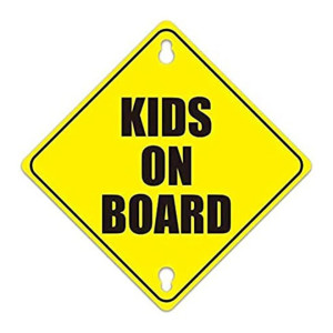 Kids On Board Car Sign for Car Window, Reflective Vehicle Car Signs